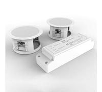 Ceiling Bluetooth Speakers Complete Kit - Easy To Install Ceiling Speakers Fit in Existing Downlight Cut-Out Easy To Pair Bluetooth White
