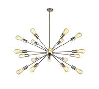 ceiling Chandelier 10 Brushed Brass Mid Century Pendant Lighting Gold Industrial Vintage Flush Mount Sputnik Ceiling Light Fixture