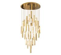 Ceiling Chandelier Lamp, Ceiling Light LED K9 Crystal Lamp Staircase Chandelier Living Room Dining Room Duplex Building Light Hotel Villa Light
