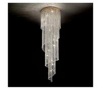 Ceiling Chandelier Lamp, Crystal Chandeliers Stair Long Chandelier Floor Middle Floor Hollow Living Room lamp Duplex Floor K9 Crystal Decoration Lighting Villa Rotating