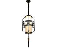 ceiling Chandelier, New Chinese Retro Style Romantic Droplight Lampshade with E27 Floor Lamps Farmhouse Pendant Light for Living Dining Room Bedroom Porch Foyer Aisle