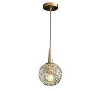 Ceiling Chandelier, Nordic All-Copper Diamond Small Chandelier Post- Creative Single-Head Crystal LED Pendant Light Restaurant Bedroom Bedside Bacrop Net Red Light Interesting L