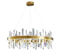 ceiling Chandelier Round Crystal LED Pendant Three Color Art Decoration Ceiling Light Fixture for Restaurant Corridor Balcony Dining Room Bedroom (Size : 60cm)