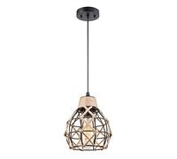 Ceiling Chandelier, Wrought Iron Hemp Rope Chandelier Industrial Lightingxtures Danish Recessed Chandelier Rustic Farmhouse Adjustable Light V-intage Cage Hanging Chandelie