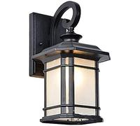 ceiling Chinese Retro Minimalist Outdoor Porch 1-Light Frosted Glass Black Waterproof Balcony Villa Corridor Garden Mounted Lighting Fixtures E27 Home Decor Wall Lamp,chandeliers