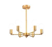 ceiling Concise All Copper Chandelier,E27,Creative Fashion Lig,Living Room Bedroom Lamp Study Lamp-Copper 10 Head