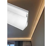 Ceiling Coving Trim Decorative Crown Molding Lighting Channel, Modern LED Strip Diffuser Track for Indoor Home Bedroom Crown Moulding Trim
