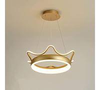 ceiling Crown-Shaped Chandelier Children's Decoration Pendant Ligs, Post- Luxury Acrylic Hanging Lamp, LED Dimmable Lig Fixture for Living Dining Room Bedroom