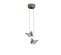 ceiling Crystal Chandelier Spiral Crystal Staircase Chandelier Butterfly Cluster Pendant Light Long High Adjustable Hanging Ceiling Light Fixture for for Kitchen Island Stairway Dining Room(Colo