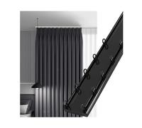 ceiling curtain double track Double Curtain Track Ceiling Mount Rod Sliding Rail System shower curtain rail track for Room Divider Bay Window