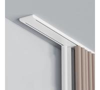 Ceiling Curtain Double Track,Room Divider Slot Set With Silent Rollers,Heavy Duty Curtain Rod For Living Room,Bedroom,Wardrobe And Sliding Door(Black) ,1m)