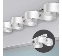 ROFBIHG Ceiling Curtain Track (100-400cm) S-shaped Serpentine Curtain Guide Rail, Curtain Rod suitable for Room Divider, Shower Curtains, Rv Curtains, Living Room Curtain Track Systems(400cm)