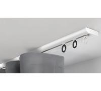 Ceiling Curtain Track 12M 10M 8M 6M 4M 2M 1M, Thick Heavy Aluminum Curtain Rails Ceiling Mount Curtain Tracks System With Roller, Room Divider Silent Curtain Rail Kit(Color:White,Size:2.5m/8.2ft)