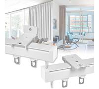 Ceiling Curtain Track 50 150 200 400 600CM - Metal Heavy-duty Curtain Rails Slides With Roller, Silent, Smooth, Room Divider, For Sliding To Open And Close The Curtain/Drape