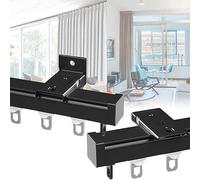 Ceiling Curtain Track 50 150 200 400 600CM - Metal Heavy-duty Curtain Rails Slides With Roller, Silent, Smooth, Room Divider, For Sliding To Open And Close The Curtain/Drape