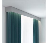 Ceiling Curtain Track Boxes,Double Track Moving Boxes For Above Windows Curtain Rods,Rail Curtain Track Border(Ceiling Mount,L400cm/157.4in)