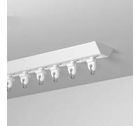 Ceiling Curtain Track, Ceiling Mount Room Divider Curtain Track System with roller for Bedroom, Living Room for Privacy in Open Rooms No Light Leakage(White,1.7m/5.6ft)