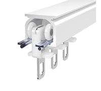 Ceiling Curtain Track, Ceiling Mounted Curtain Rail for Curtains, Aluminum Ceiling Track for Curtain Rail Ceiling Wall Mount, Heavy Duty Sliding Curtain Track System Set for RV ( Color : White (Top Mo