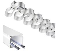 Ceiling Curtain Track Corral, Wall Mounted Aluminum Alloy Ripple Fold Traverse Rod, Room Divider Curtains for Living Room and Bedroom, 140 CM (4.6 FT)