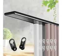 Ceiling Curtain Track Double Rail System 1m to 4m Adjustable Smooth Sliding with Pulleys Includes Mounting Screws (Black 3.4m/134.4in)