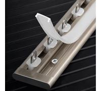 Ceiling Curtain Track,Extra Long Aluminium Curtain Track Ceiling Mount - 24ft (7.3m) Single Rail for Living Room, Shower, Closets, Room Divider - Durable Champagne Finish, Perfect for Home