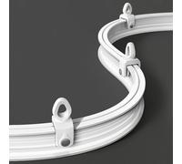 Ceiling Curtain Track,Flexible Curtain Rail System - White Plastic Steel Track for Arched Bay Windows & Bathroom Showers - 400cm/157.5in with Slider Hooks & Wall Mount - Ideal for Privacy C