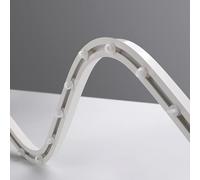 Ceiling Curtain Track,Flexible Shower Curtain Track - 5ft to 32ft Adjustable Rail - Quiet Sliding Room Divider Curtain Rod for Bay Windows and Showers - White, Bendable Design (6ft/1.8m)