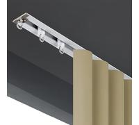 Ceiling Curtain Track-Hidden Recessed Curtain Track Ceiling Mount, Curtain Rails Built-in, Embedded Curtain Tracks System With Quiet Pulleys,（White,15.4FT/470CM）
