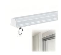 Ceiling Curtain Track-Invisible Ceiling Curtain Rail, Embedded Ceiling Track For Curtains, Heavy-duty Aluminium Curtain Rod,（White,19.7FT/600CM）