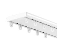 Ceiling Curtain Track Set - Double Row Easy Install Curtain Rods For Room Dividers - Rail For Versatile Curtain Hanging(White,3.6m(11.8ft))