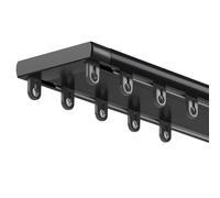 Ceiling Curtain Track Set - Double Row Easy Install Curtain Rods For Room Dividers - Rail For Versatile Curtain Hanging(Black,3.2m(10.5ft))