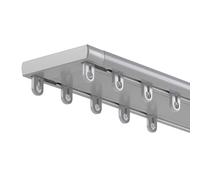 Ceiling Curtain Track Set - Double Row Easy Install Curtain Rods For Room Dividers - Rail For Versatile Curtain Hanging(Grey,2m(6.6ft))