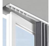 Ceiling Curtain Track Silent Single Track Aluminum Sliding Rail | Heavy-Duty Rod Modern Decor Ceiling Mount Room Divider for Bedroom Living Room(White,0.9m/3ft)