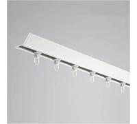 Ceiling Curtain Track, Sliding Door 6 8 10 12 14 16 18 20 24 26 Ft Long Room Divider Curtain Rail Rod, V-Shape Commercial Sliding Curtain Track System for Porch Living Room Hospital ( Color : White ,