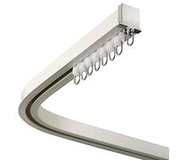 Ceiling Curtain Track, Sliding Door White Built-in Invisible Rail Flexible & Curved for S/L/U Shape, Curtain Rail with End Hook, Curtain Single Tracks for Room Divider/Bay Window ( Size : 3.5m/11.5ft
