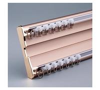 Ceiling Curtain Track System 3.3ft-19.7ft Silent Double Sliding Shower & Room Divider Curtains for Living Room & Bedroom (Deep Coffee 180cm/5.9ft)