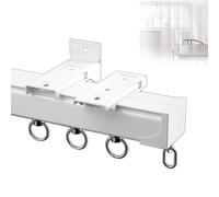Ceiling Curtain Track System Wall Mounted Aluminum Rails for & Room Dividers Available in Black White & Champagne (550cm) Modern Home Décor Solution.
