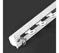 Ceiling Curtain Track System White Concealed Curtain Rail Durable Aluminum Room Divider Rail Adjustable Recessed Curtain Rod Unipolar 1.8m Size for Easy Installation