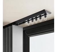 Ceiling Curtain Track,V-Shaped Ceiling Curtain Track for Room Dividers | 90° Corner Connectors | Ultra-Thin Bay Window Curtain Pole | Privacy Partition Bar | White, 85cm (2.79ft) - Ideal fo