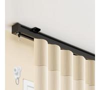 Ceiling Curtain Track - Versatile 4.5ft Room Divider Rod, Wall & Ceiling Mount for Shower Curtains, Perfect for Privacy in Open Spaces - 1.4m (Top B)