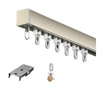 Ceiling Curtain Track with Silent Rollers，Blocks Light， Easy to Install， Easy to Install Room Divider, Shower Curtain, Parallel Bay Window, RV(Champagne Gold,5.6m(18.4ft))