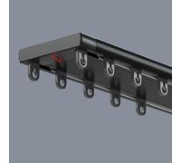 Ceiling Curtain Tracks Ceiling Mounted Heavy-Duty Curtains Rails Room Divider Curtain Track, For Living Bedroom Shower Divider Track And Hooks(Black,1.1m(3.6ft))