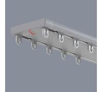 Ceiling Curtain Tracks Ceiling Mounted Heavy-Duty Curtains Rails Room Divider Curtain Track, For Living Bedroom Shower Divider Track And Hooks(Grey,2.2m(7.2ft))