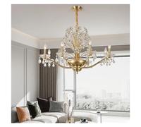 ceiling Deluxe Crystal Ceiling Pendant Light Compatible with Living Room LED Bedroom Lighting Fixtures AC (Size : 87*H52 cm)