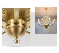 ceiling Deluxe Crystal Ceiling Pendant Light Compatible with Living Room LED Bedroom Lighting Fixtures AC (Size : 50*H42 cm)