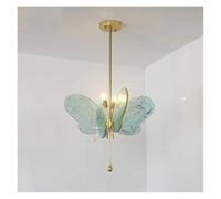 ceiling Designer's resDesigner's Restaurant butttaurant Butterfly Shaped Chandelier Art Colorful Glass Girl Children's Room Dreamy Light, Home décor