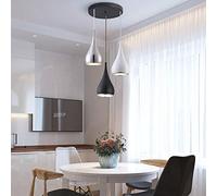 Ceiling Downlight Modern Industrial Modern Teardrop Design Ceiling Lighting E27 Base Fixture 1-Lights AC 220-240v Black/Chrome/White Metal Baking Finish (A)