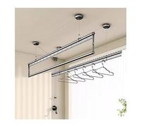 Ceiling Dryer Drying Rack,Ceiling Mounted Pulley Clothes Airer - 3 Rod Manual Clothes Drying Rack, Space-Saving Hand Crank Hanger for Balcony & Home, Efficient Clothes Cooling Solution (Colo