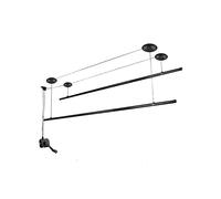 Ceiling Dryer Drying Rack,Overhead clothes drying rackLifting Drying Rack Hand-Lifting Drying Racks Balcony Lifting Clothes,Household Clothesline,Double-bar Manual Wall and Ceiling Lifting