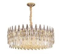 ceiling Duplex Living Room Building Stairway Long Chandelier Villa Hollow Post Light Luxury Crystal Lamp